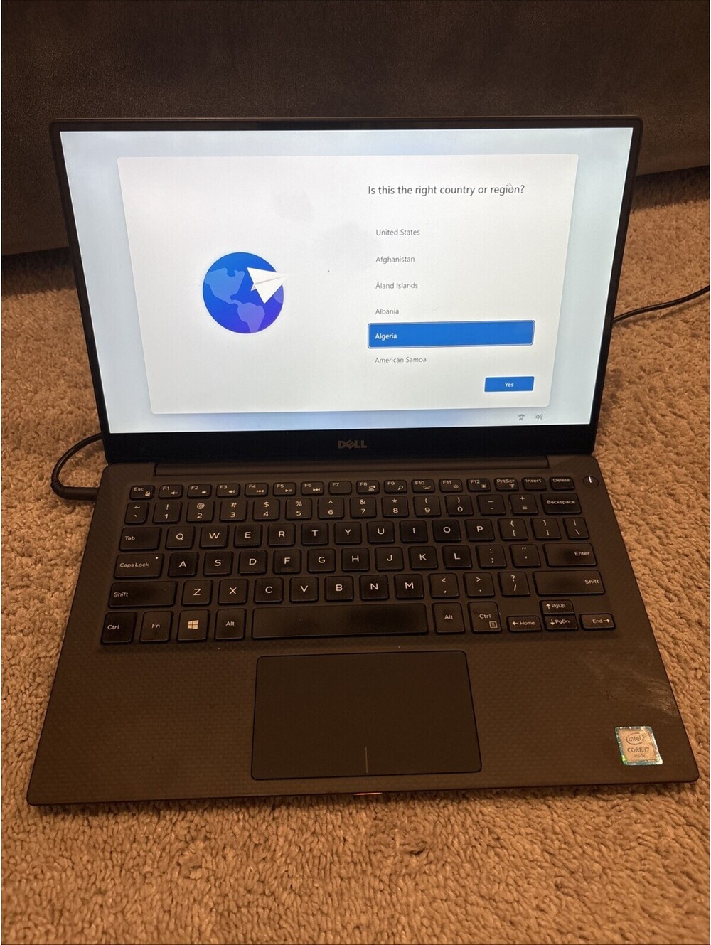 Dell XPS 13 9350 13.3" i7-6560U 16GB RAM 512GB SSD Win 11 Home Bad Battery No AC